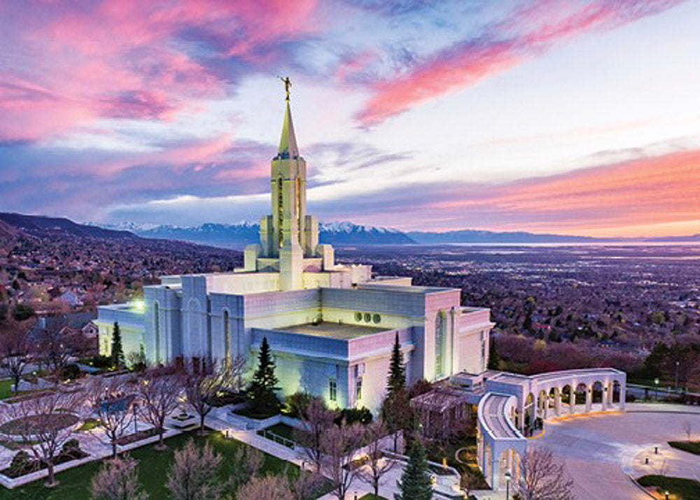 Bountiful Temple - Sunset Across the Valley