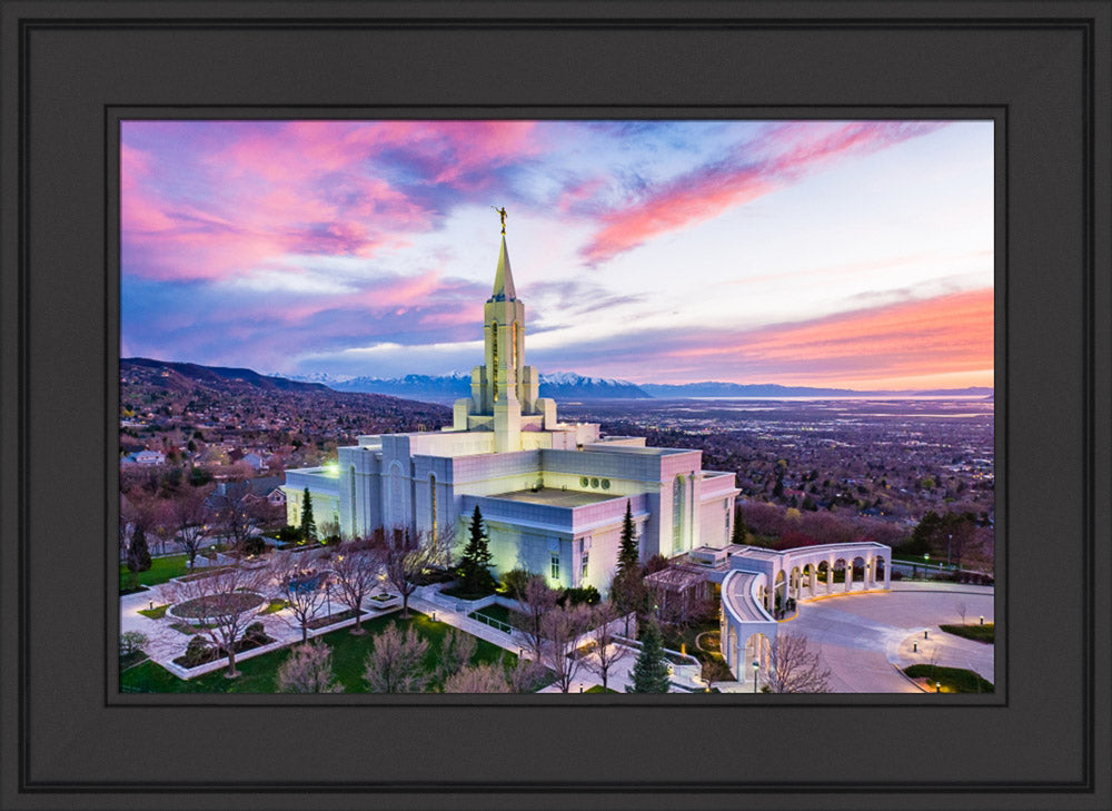 Bountiful Temple - Sunset Across the Valley