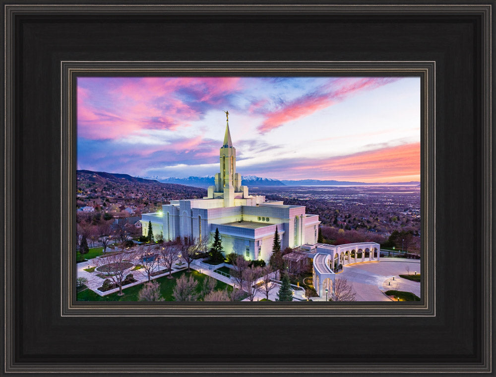 Bountiful Temple - Sunset Across the Valley