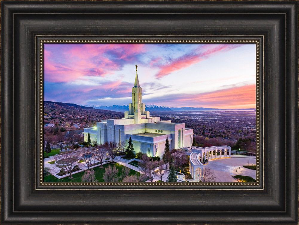 Bountiful Temple - Sunset Across the Valley