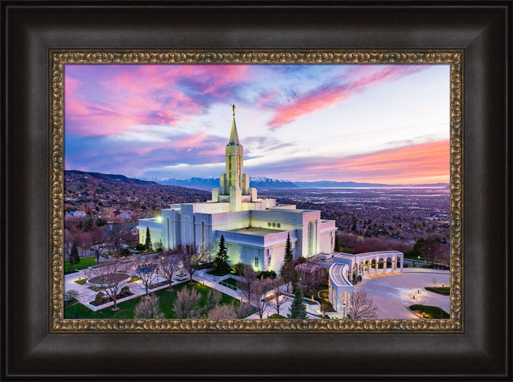 Bountiful Temple - Sunset Across the Valley