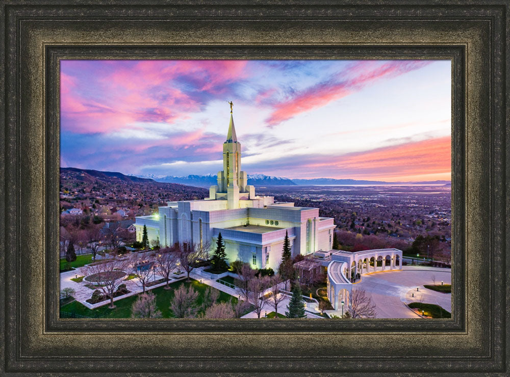 Bountiful Temple - Sunset Across the Valley