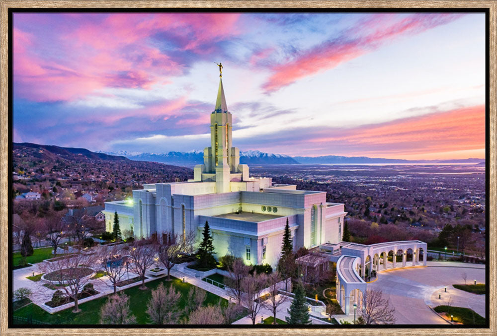 Bountiful Temple - Sunset Across the Valley