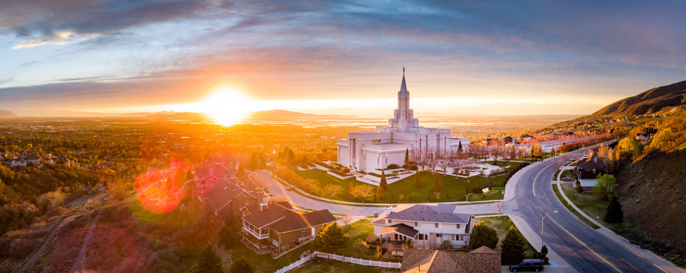Bountiful Temple - Sunset Panorama