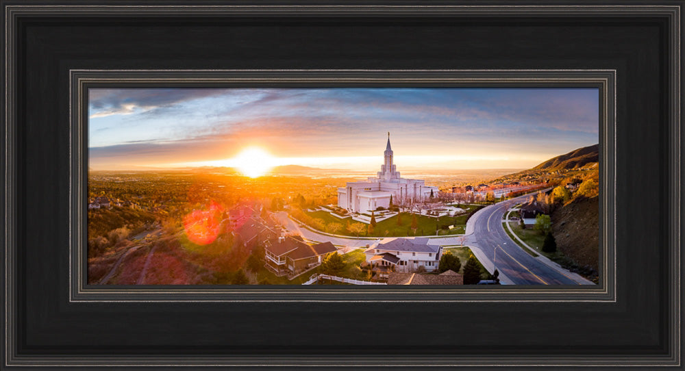 Bountiful Temple - Sunset Panorama