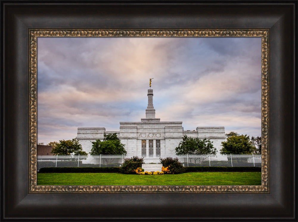 Columbus Temple - Sign in Garden