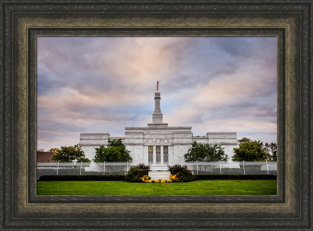 Columbus Temple - Sign in Garden