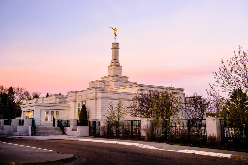 Edmonton Temple - Sunset Corner