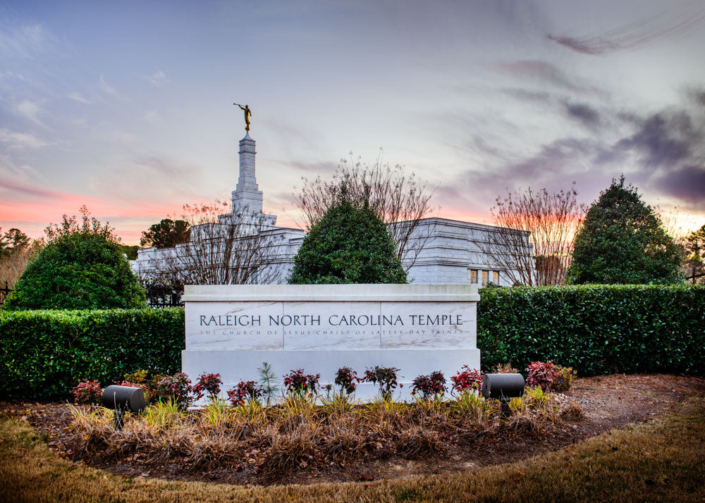 Raleigh Temple - Sunset Sign