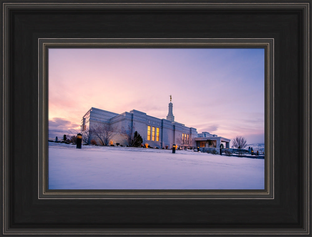 Reno Temple - Snow Sunrise