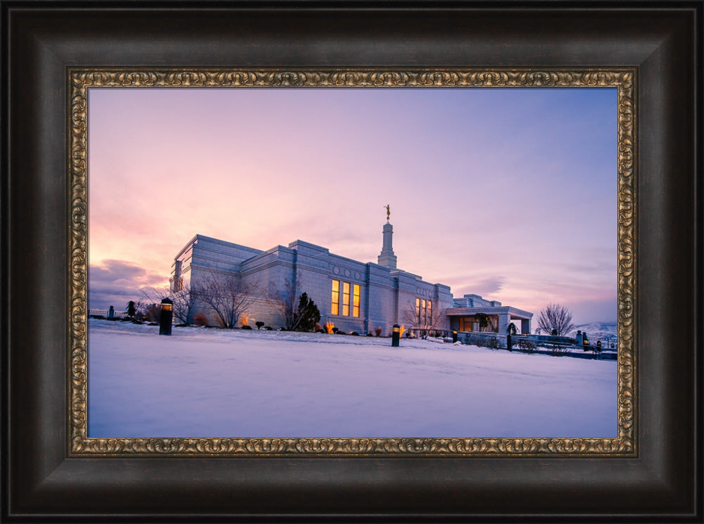 Reno Temple - Snow Sunrise