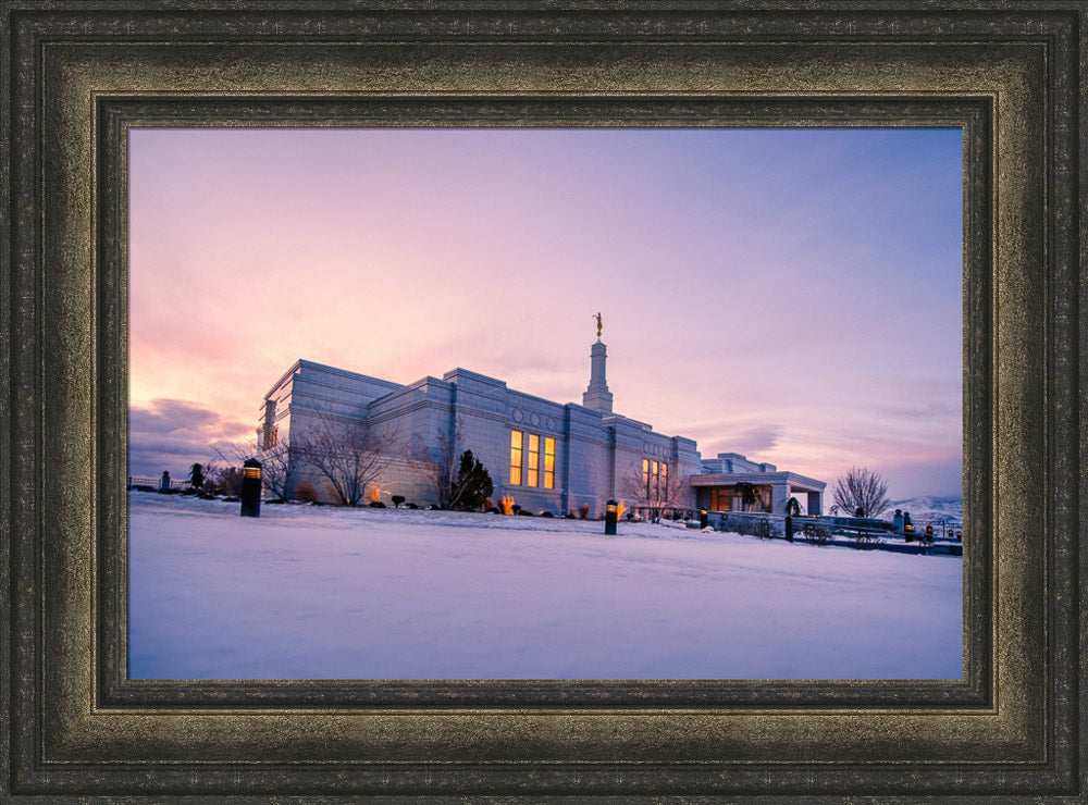 Reno Temple - Snow Sunrise
