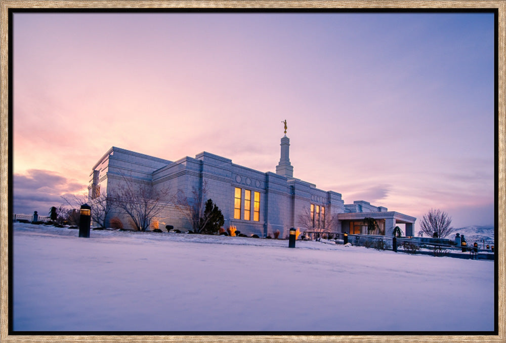 Reno Temple - Snow Sunrise