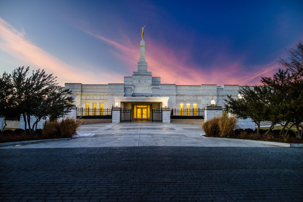 Oklahoma City Temple - Sunset Clouds