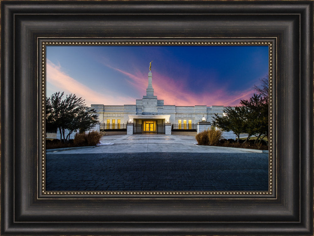 Oklahoma City Temple - Sunset Clouds