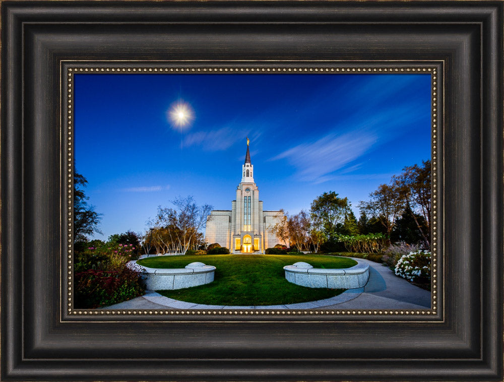 Boston Temple - Moonlight View