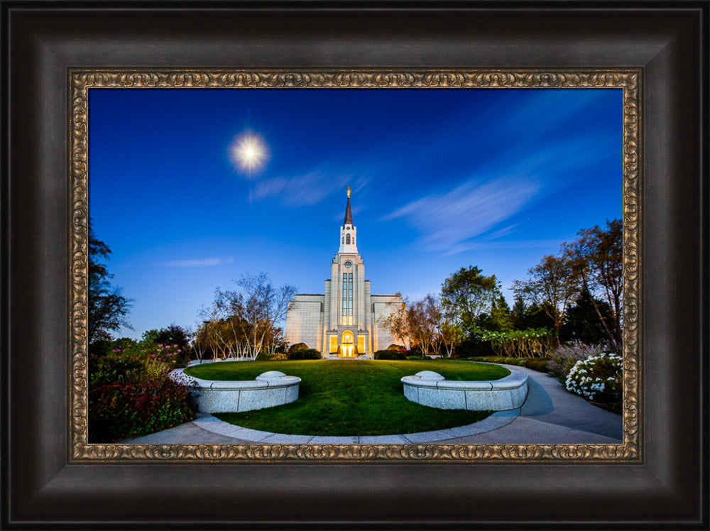 Boston Temple - Moonlight View