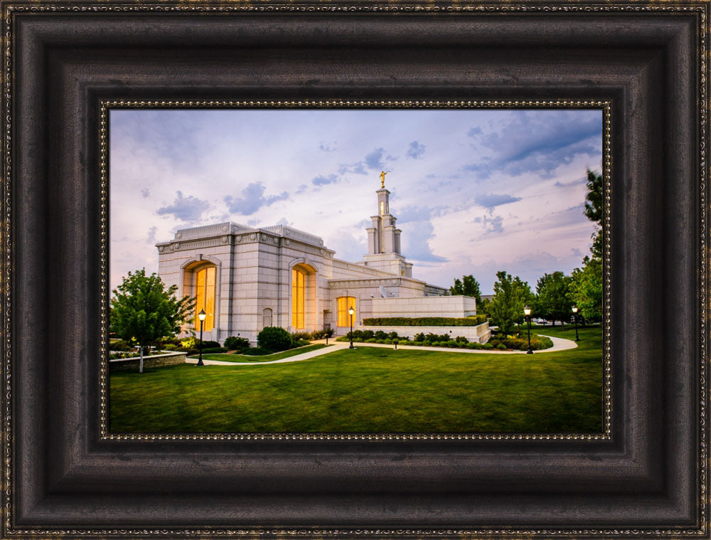 Columbia River Temple - Sunset Behind the Temple