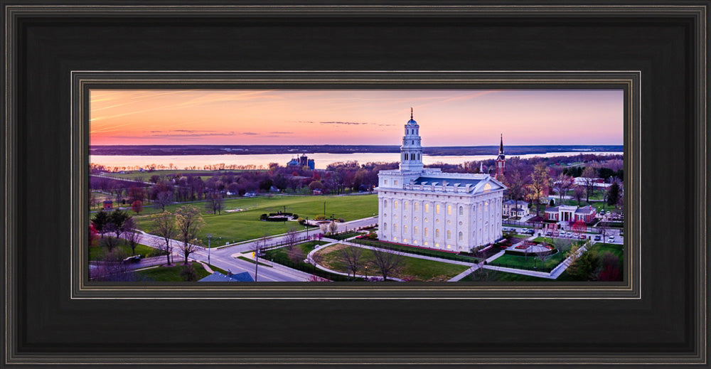 Nauvoo Temple - Mississippi Sunset