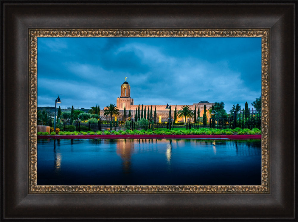 Newport Beach Temple - After Morning Rain Storm