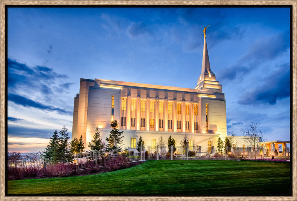 Rexburg Temple - Twilight from the Side