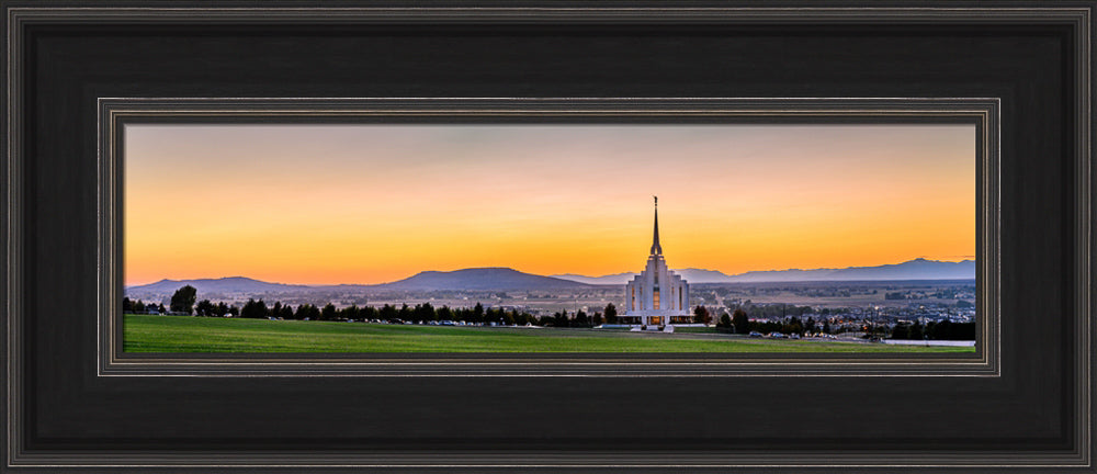 Rexburg Temple - Sunset Panorama