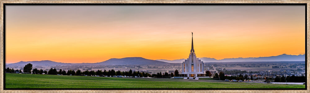 Rexburg Temple - Sunset Panorama
