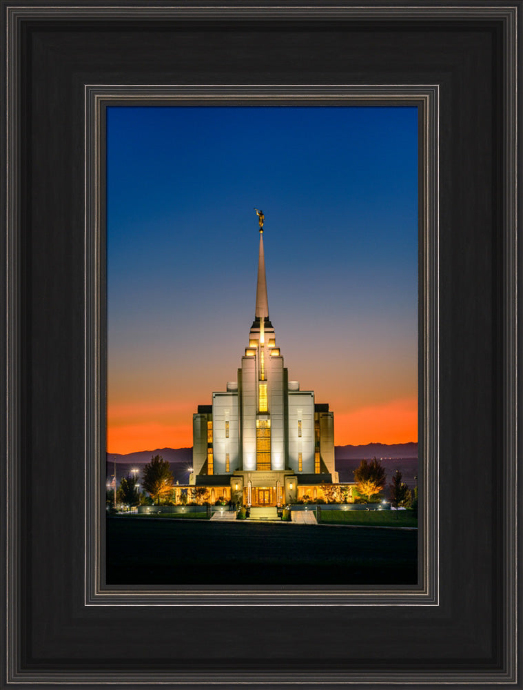 Rexburg Temple - Orange Sunset
