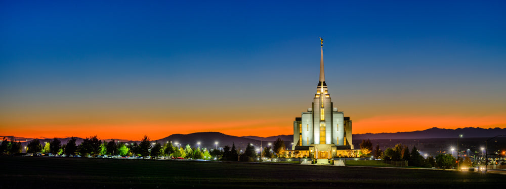 Rexburg Temple - Red Twilight