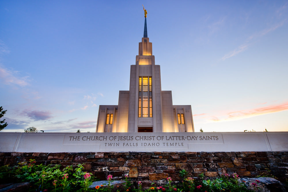 Twin Falls Temple - Garden Sign