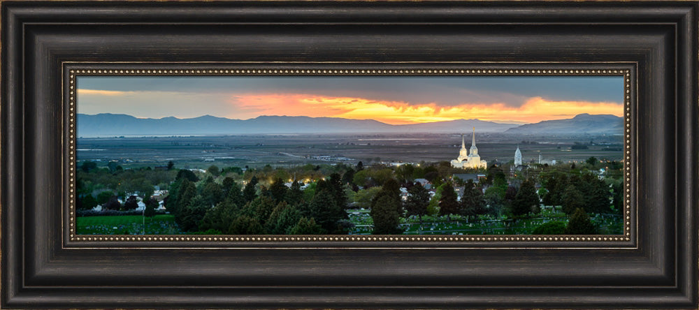 Brigham City Temple - Valley at Sunset