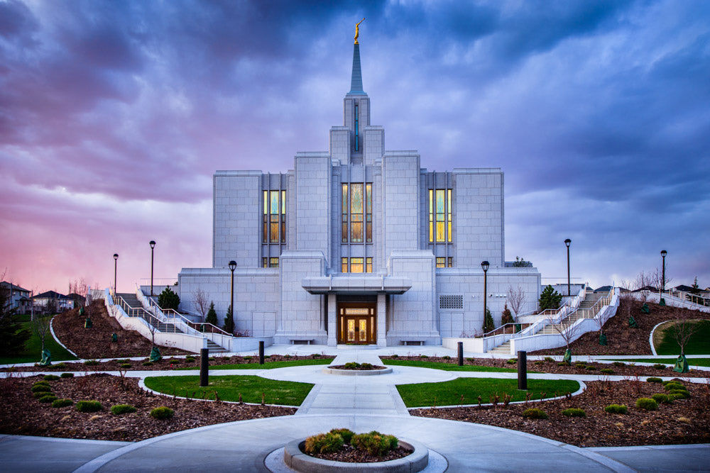 Calgary Temple - Purple Twilight