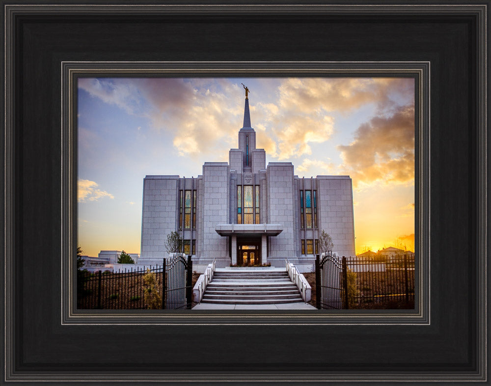 Calgary Temple - Gold Sunbursts
