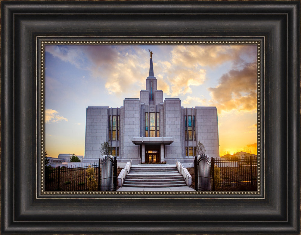 Calgary Temple - Gold Sunbursts