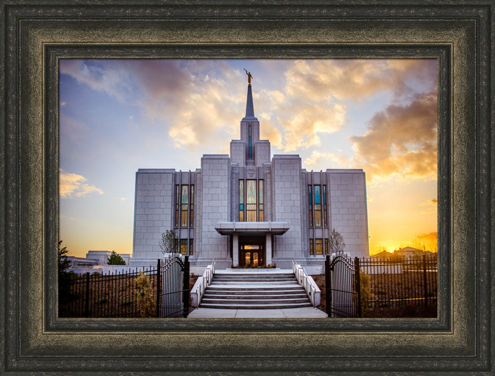 Calgary Temple - Gold Sunbursts