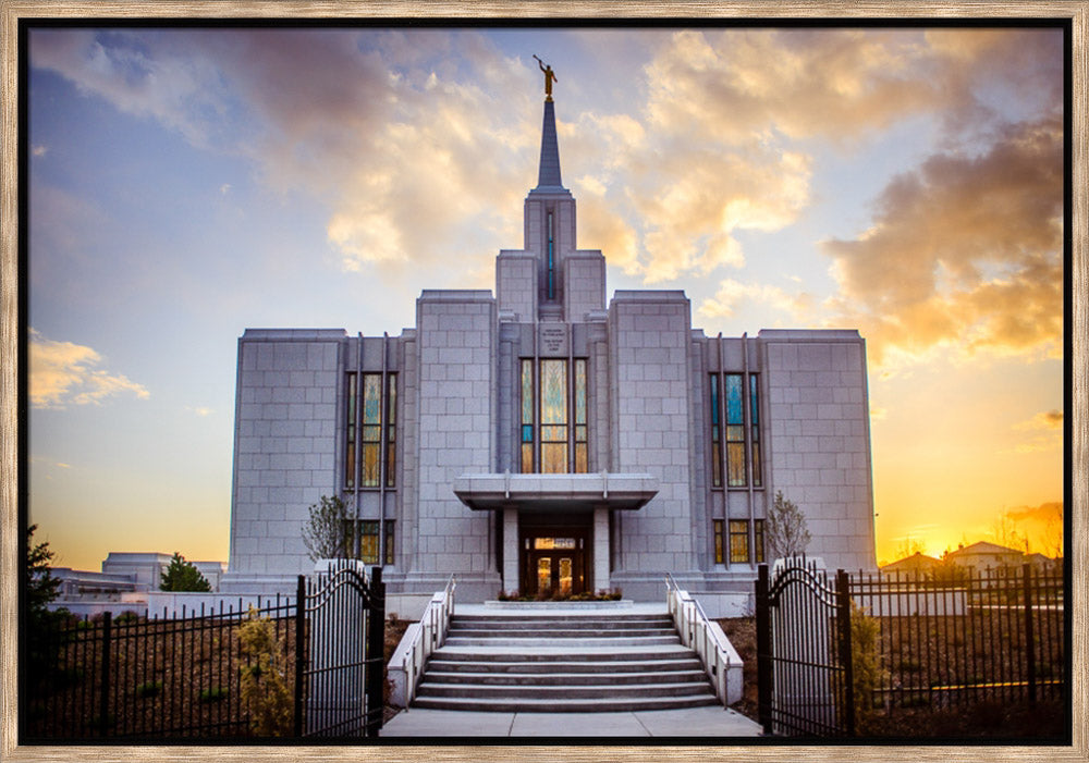 Calgary Temple - Gold Sunbursts