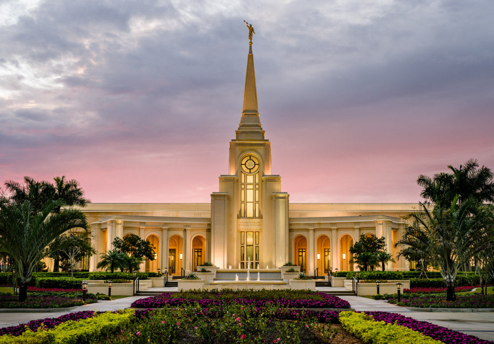 Fort Lauderdale Temple - Red Skies