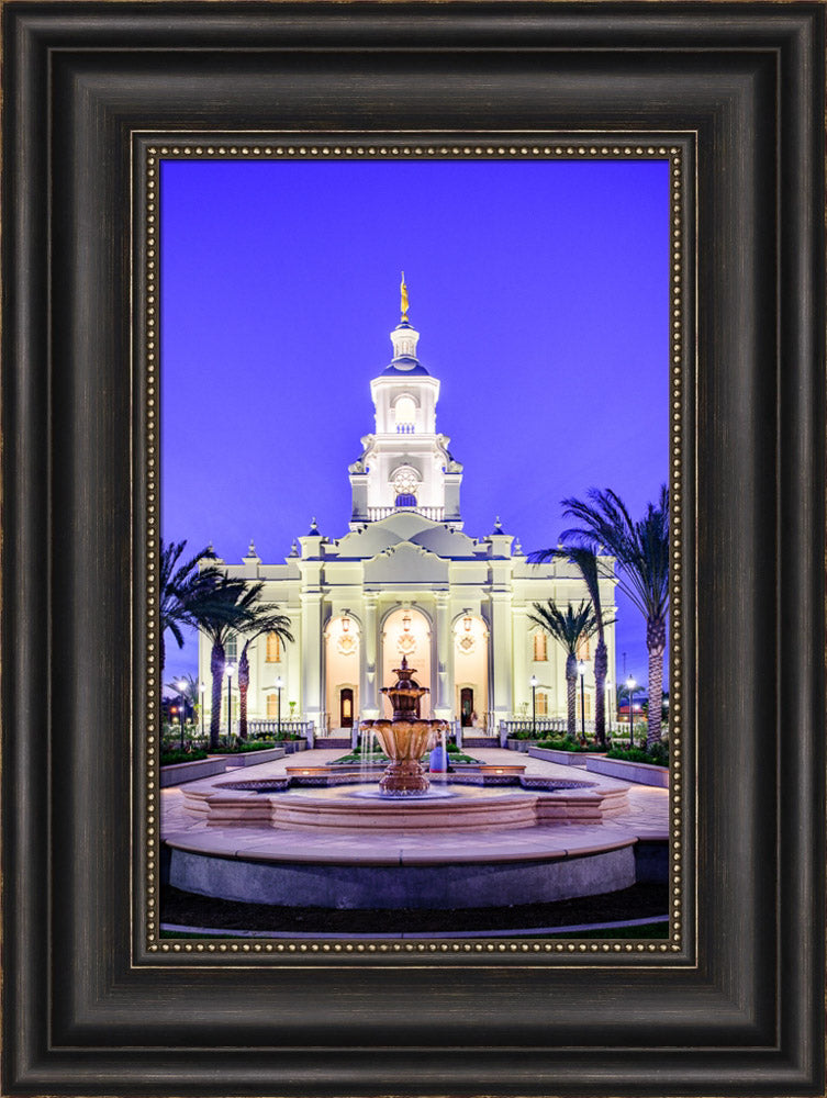 Tijuana Temple - Fountains in Blue