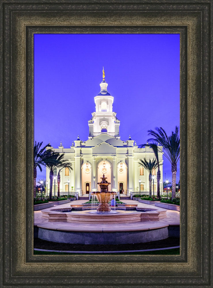 Tijuana Temple - Fountains in Blue