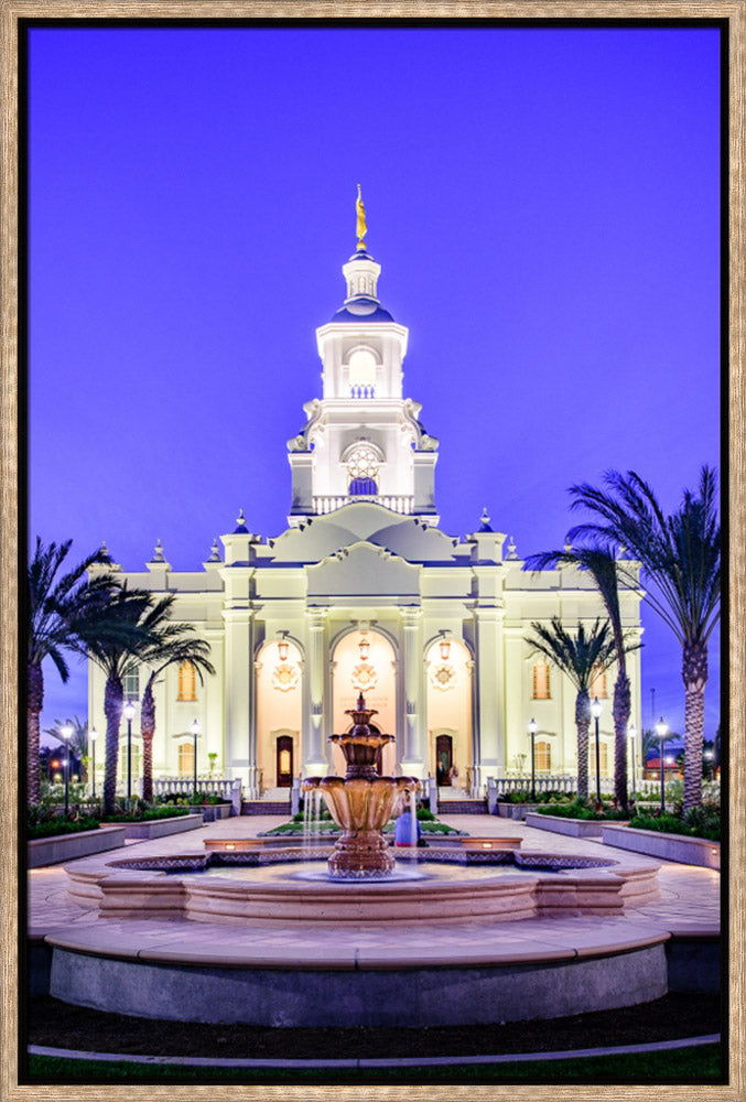Tijuana Temple - Fountains in Blue