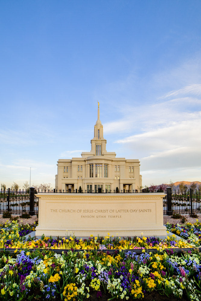 Payson Temple - Signs and Flowers
