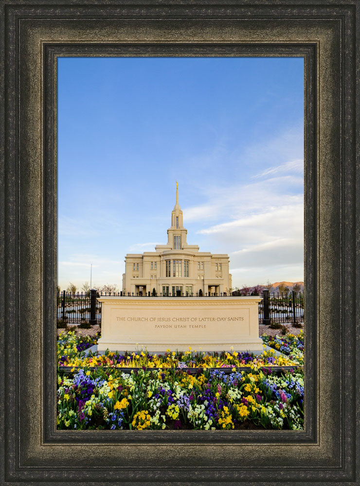 Payson Temple - Signs and Flowers