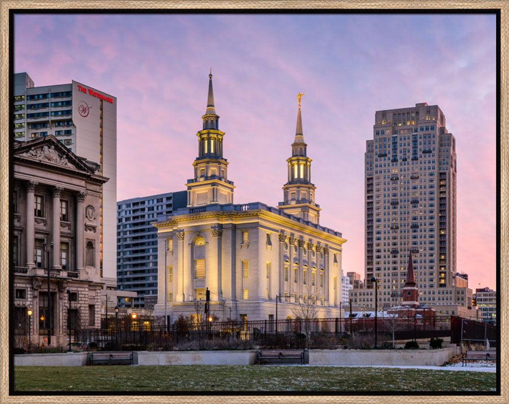 Philadelphia Temple - Evening View