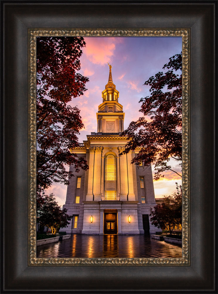 Philadephia Temple - Sunset Entrance