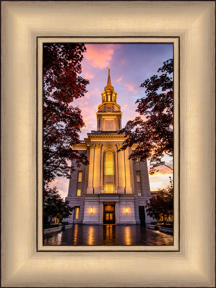 Philadephia Temple - Sunset Entrance