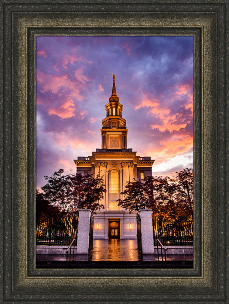 Philadephia Temple - Sunset Gates by Scott Jarvie