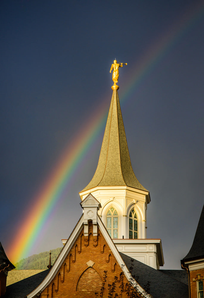 Provo City Center Temple - Angel Moroni and the Rainbow