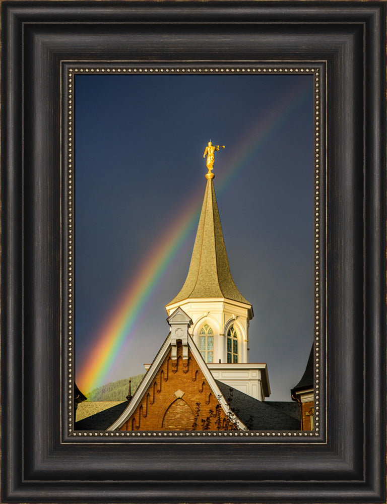Provo City Center Temple - Angel Moroni and the Rainbow