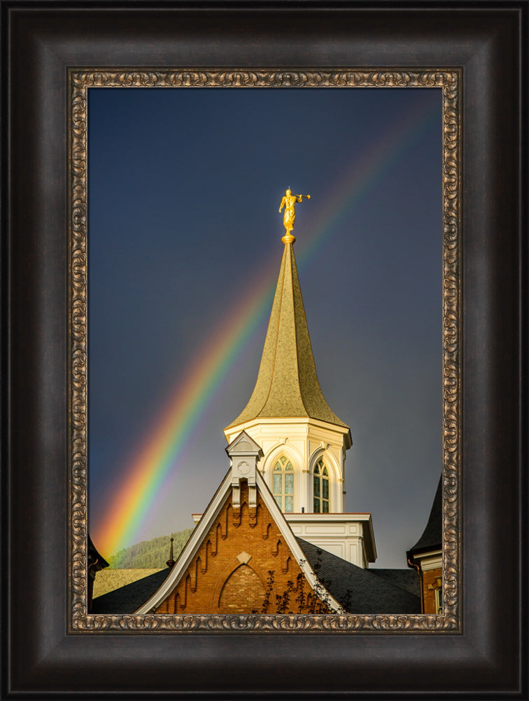 Provo City Center Temple - Angel Moroni and the Rainbow