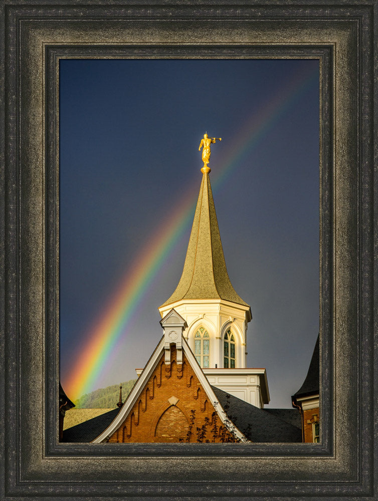 Provo City Center Temple - Angel Moroni and the Rainbow